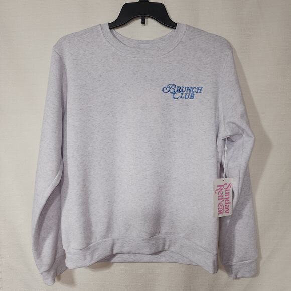 Brunch club women's gray sweatshirt size Large - Picture 2 of 7